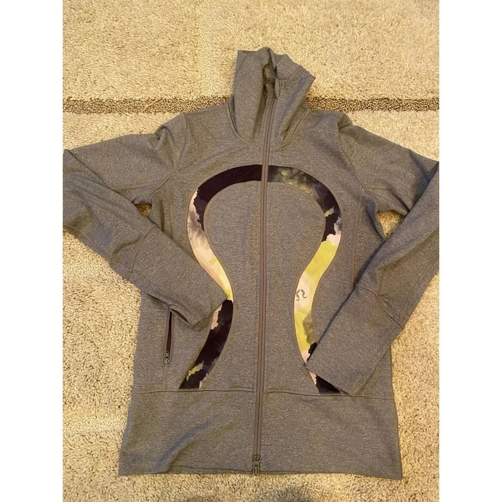 Lululemon In Stride Jacket Gray Citron Tinted